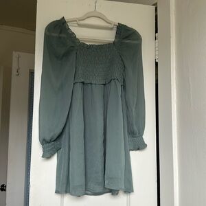 ASOS new dress green sleeves summer mini sage
